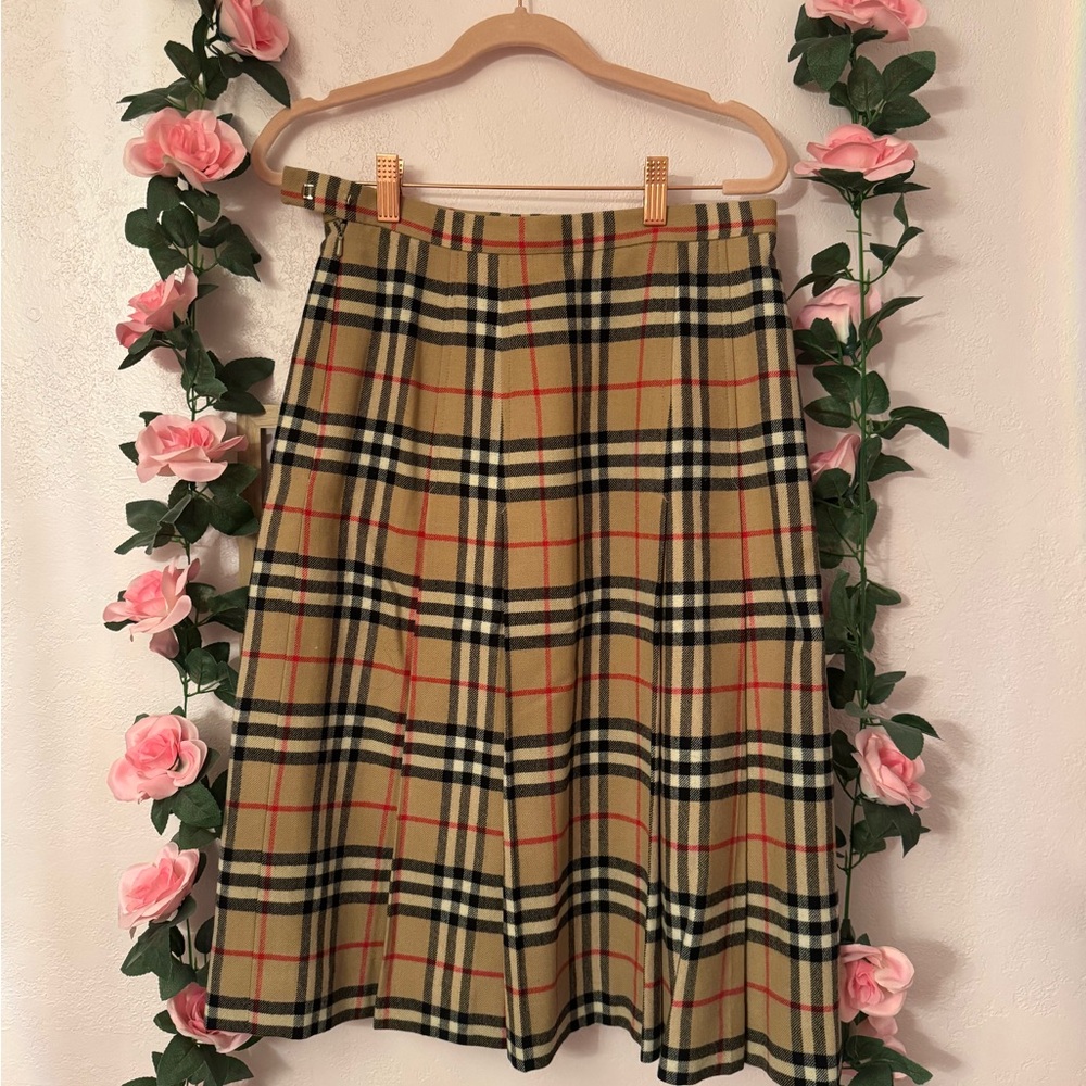Burberry Classic Plaid A-Line Skirt